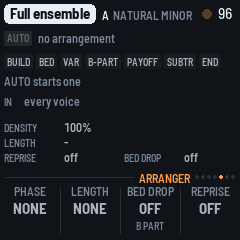 The Arranger page