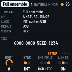 The Setup page